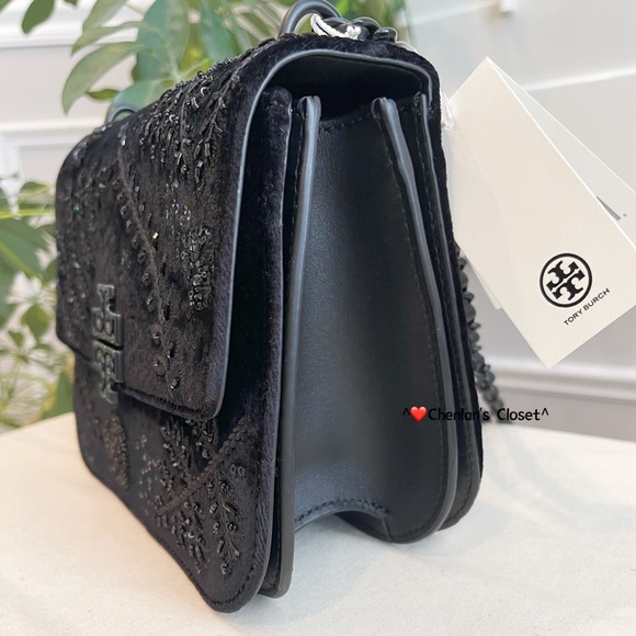 🔥NeW! Tory Burch Britten Embellished Adjustable Shoulder Bag - Picture 11 of 14